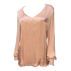 XCVI Blush V Neck Long Sleeve NWT